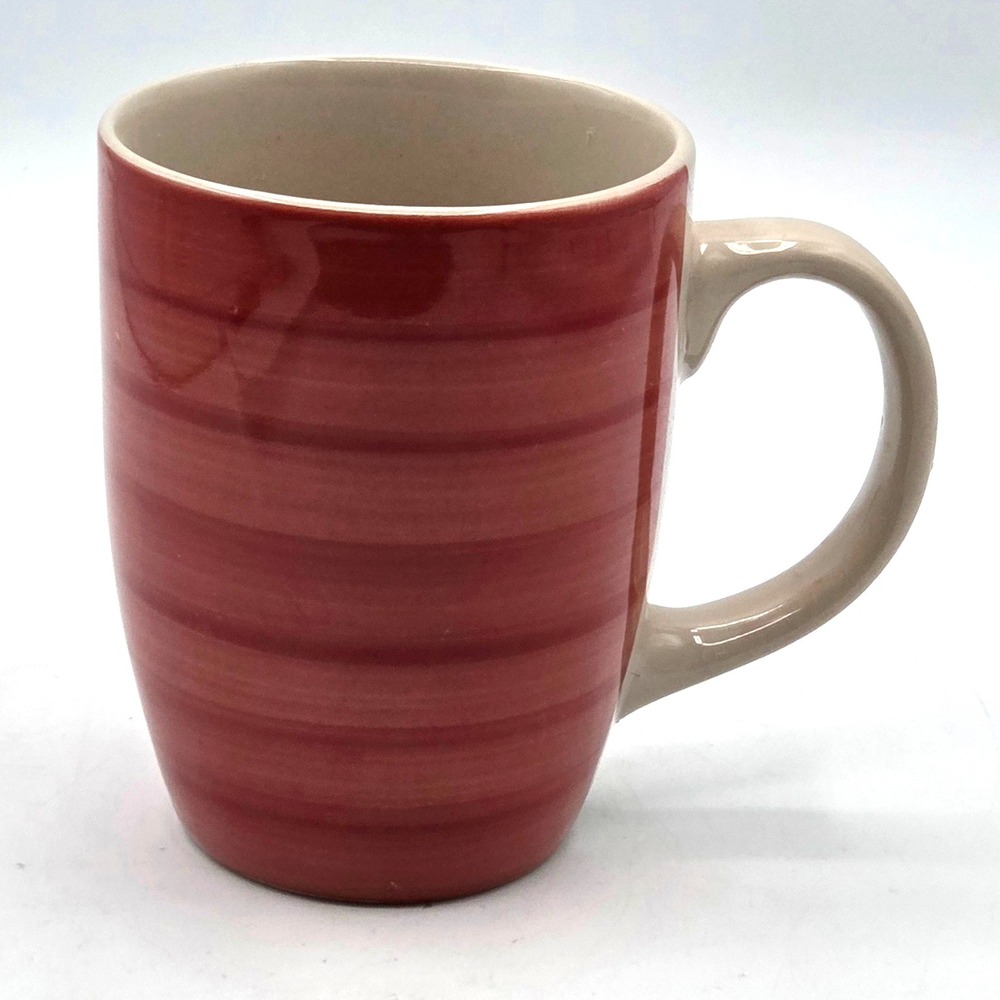PHILLIPPE RICHARD Mug Cup Red Swirl Folk Art Pottery‎